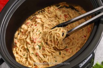 Crockpot Hen Spaghetti